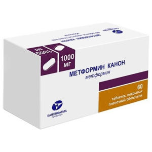 Купить  Метформин-Канон таб ппо 1000мг №60