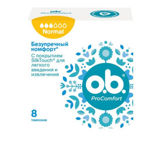 Купить  o.b. ProComfort 8 шт тампоны нормал