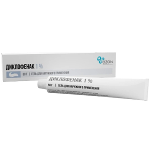 Купить  Диклофенак гель д/наружн примен 1% туб 50г