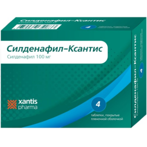Купить  Силденафил Ксантис таб ппо 100мг №4