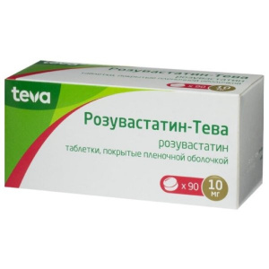 Купить  Розувастатин-Тева таб ппо 10мг №90