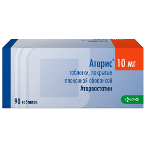 Аторис таб ппо 10мг №90