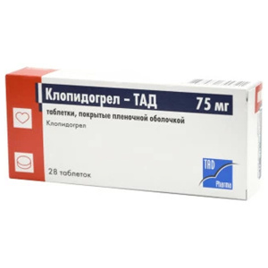 Купить  Клопидогрел-ТАД таб ппо 75мг №28
