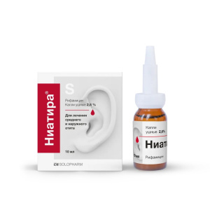 Купить  Ниатира капли ушн 2,6% фл 10мл