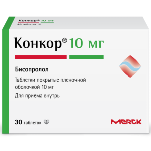 Купить  Конкор таб ппо 10мг №30