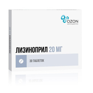 Купить  Лизиноприл таб 20мг №30