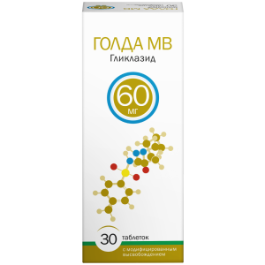 Купить  Голда МВ 60 мг 30 шт таблетки с модифицированным высвобождением