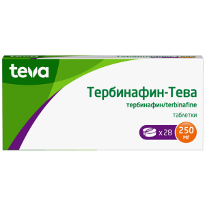 Купить  Тербинафин-Тева таблетки 250мг №28
