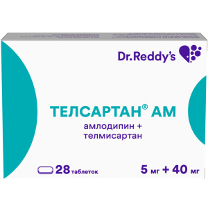 Телсартан АМ таб 5мг+40мг №28