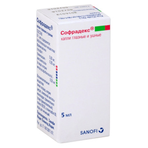 Купить  Софрадекс капли глазные  и ушн 5мл