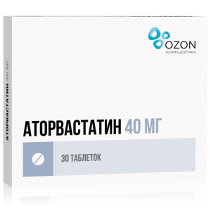 Аторвастатин таб ппо 40мг №30