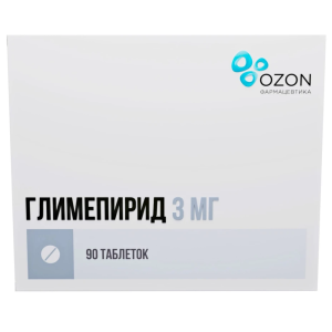 Купить  Глимепирид таблетки 3мг №90