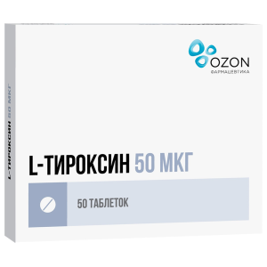 Купить  Л-Тироксин таблетки 50мкг №50