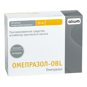 Купить  Омепразол-OBL капс 20мг №28
