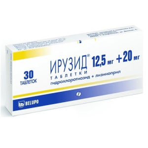 Купить  Ирузид таблетки 12.5 мг+20 мг №30