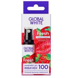 Купить  Global White 15 мл спрей для полости рта освежающий сочная клубника