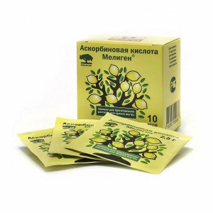 Купить  Аскорбиновая К-та Мелиген пакет 2,5г №10