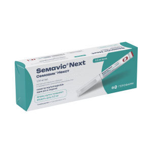 Купить  Семавик Некст 0,5 мг/доза 3 мл 1 шт раствор для подкожного введения шприц-ручка + 4 шт иглы