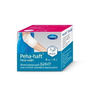 Бинт эласт Peha-Haft  4мX4см когезивный белый