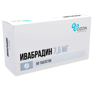 Купить  Ивабрадин таб ппо 7,5мг №56