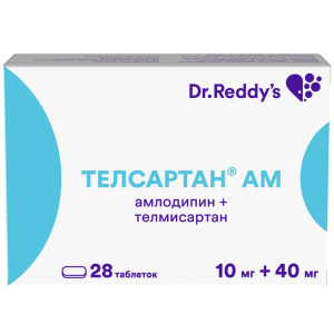 Телсартан АМ таб 10мг+40мг №28