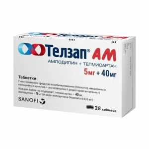 Купить  Телзап АМ таб 5мг+40мг №28