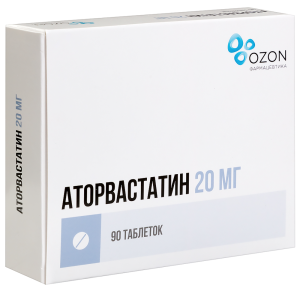 Купить  Аторвастатин таб по 20мг №90