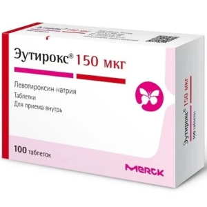 Купить  Эутирокс таб 150мкг №100