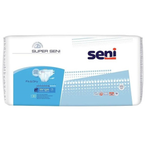 Купить  Seni Super подгузники р.L №30 (6 капель)