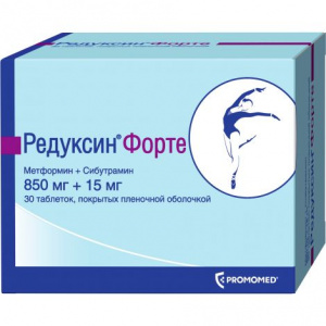 Купить  Редуксин Форте таб ппо 850мг+15мг №30