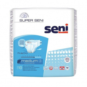 Купить  Seni Super подгузники р.M №10 (6 капель)