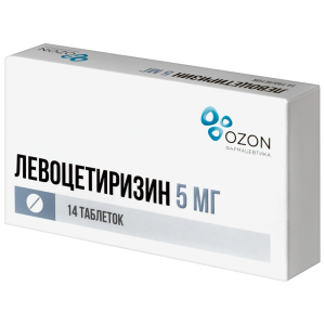 Купить  Левоцетиризин таб ппо 5мг №14