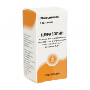 Купить  Цефазолин порошок д/ин в/в и в/м фл 1г №1