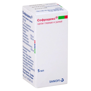 Купить  Софрадекс 5 мл капли глазн и ушные 