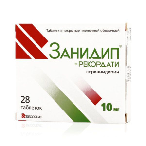 Купить  Занидип-Рекордати таблетки по 10мг №28