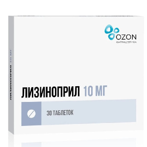 Купить  Лизиноприл таблетки 10мг №30