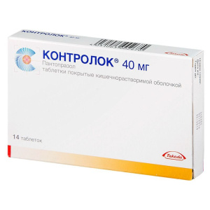 Контролок таб по  кишечнораств 40мг №14