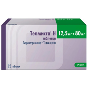 Купить  Телмиста Н таблетки 12,5мг + 80мг №28