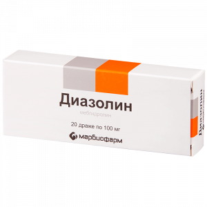 Купить  Диазолин драже 100мг №20