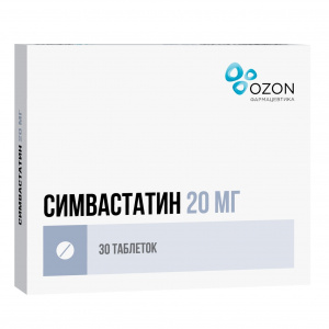 Купить  Симвастатин таб ппо 20мг №30