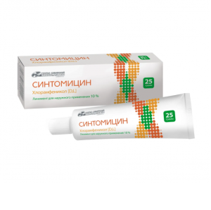 Купить  Синтомицин 10 % 25 г линимент