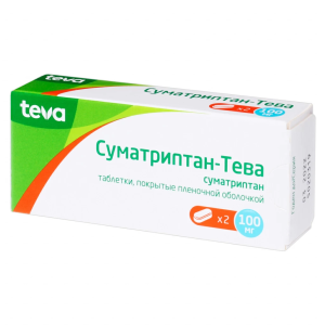 Суматриптан-Тева таб ппо 100мг №2