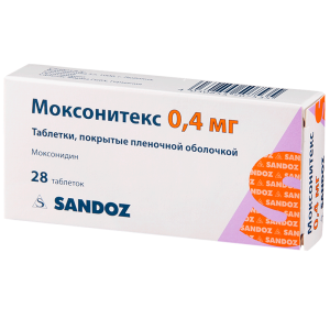 Купить  Моксонитекс таблетки ппо 0,4мг №28
