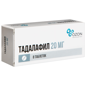 Купить  Тадалафил таб ппо 20мг №8