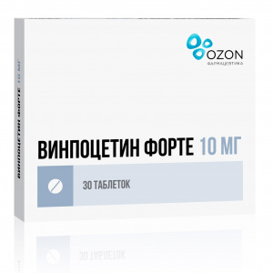 Купить  Винпоцетин Форте таблетки 10мг №30