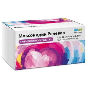 Купить  Моксонидин Реневал таб ппо 400мкг №90