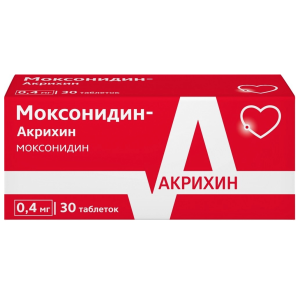 Моксонидин-Акрихин 400 мкг 30 шт таблетки покрытые пленочной оболочкой