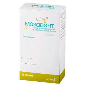 Купить  Мезавант 1,2 г 60 шт таблетки кишечнорастворимые с пролонгированным высвобождением покрытые пленочной оболочкой
