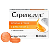 Купить Стрепсилс таблетки для рассасывания с витамином С №36 апельсин