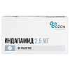 Купить Индапамид 2,5 мг 30 шт таблетки покрытые пленочной оболочкой